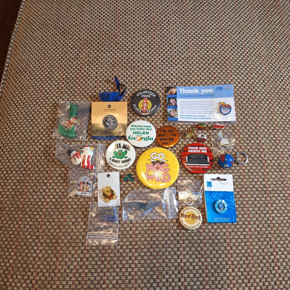 Button And Pin Assorted Collection 1990's & 2000'… - image 1